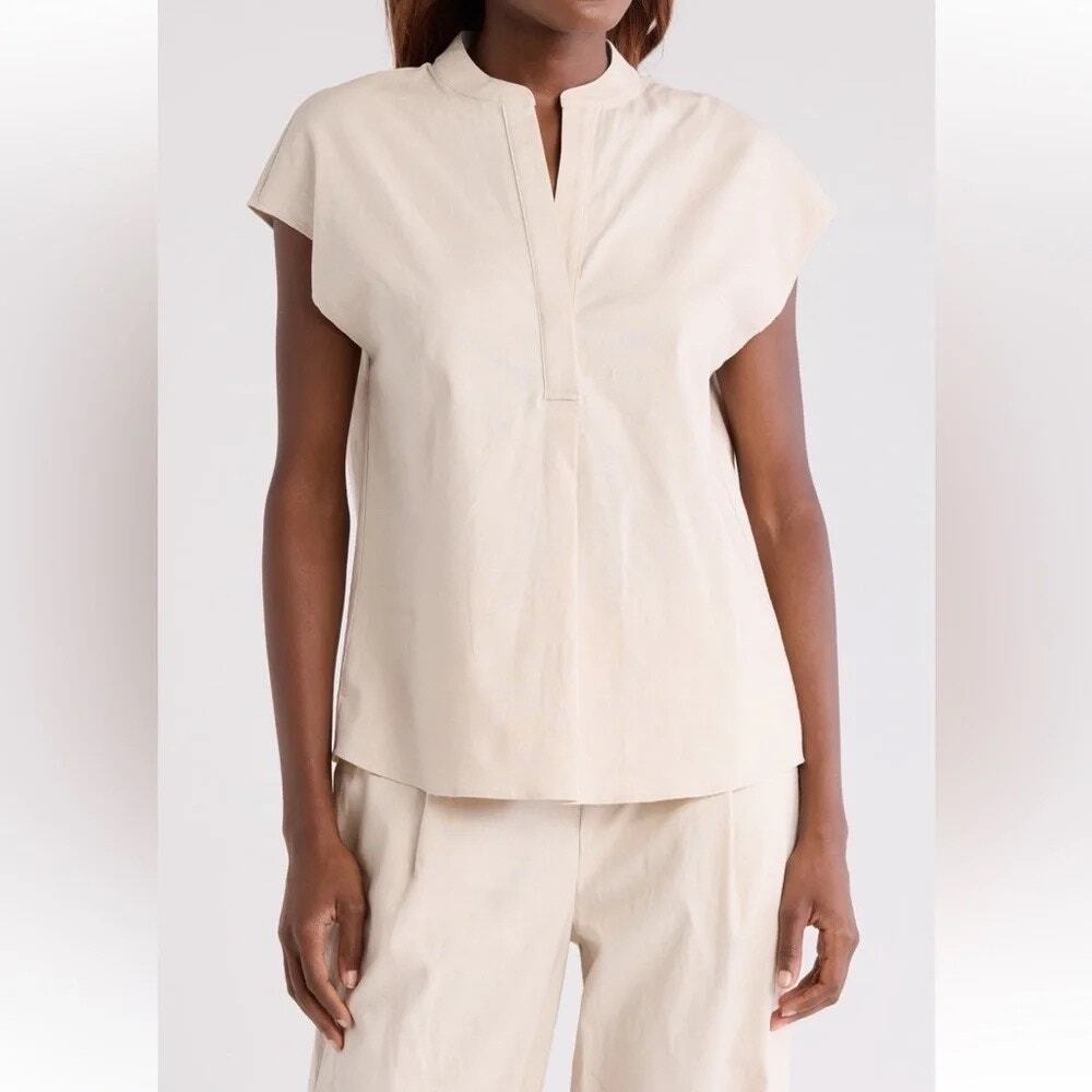 Vince Linen Blend Top size Small - Picture 8 of 9